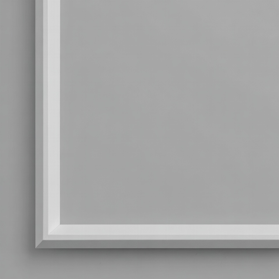 White Frame on Gray Background White Frame on Gray Background