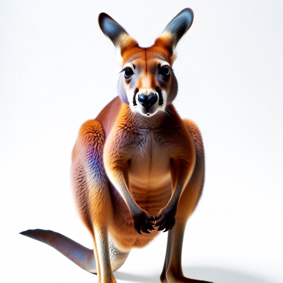 Red Kangaroo on white background Red Kangaroo on white background
