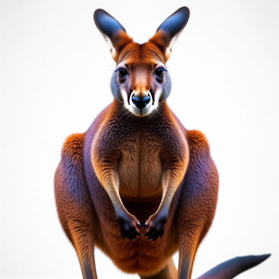Red Kangaroo on white background Red Kangaroo on white background