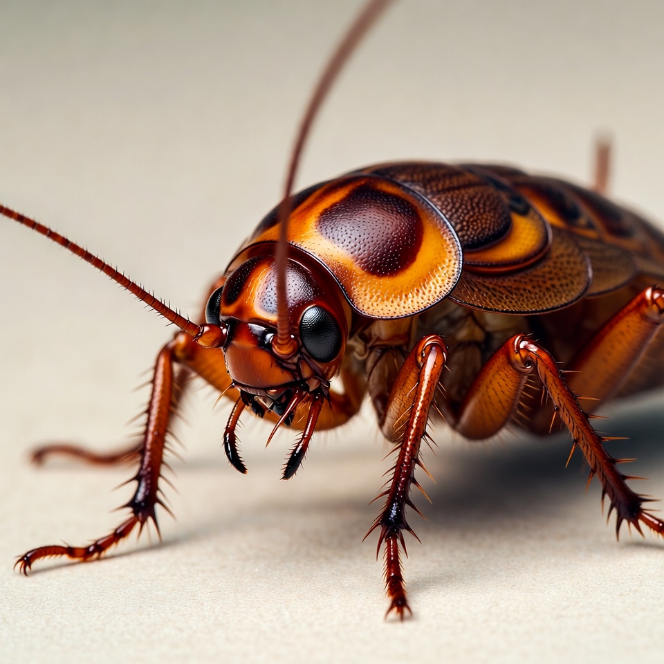 Closeup of brown cockroach Closeup of brown cockroach