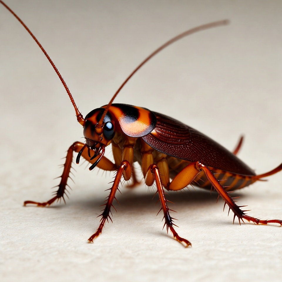 American Cockroach on White Background American Cockroach on White Background