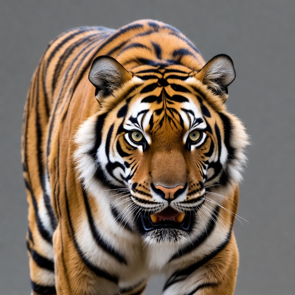 Tiger with intense green eyes Tiger with intense green eyes