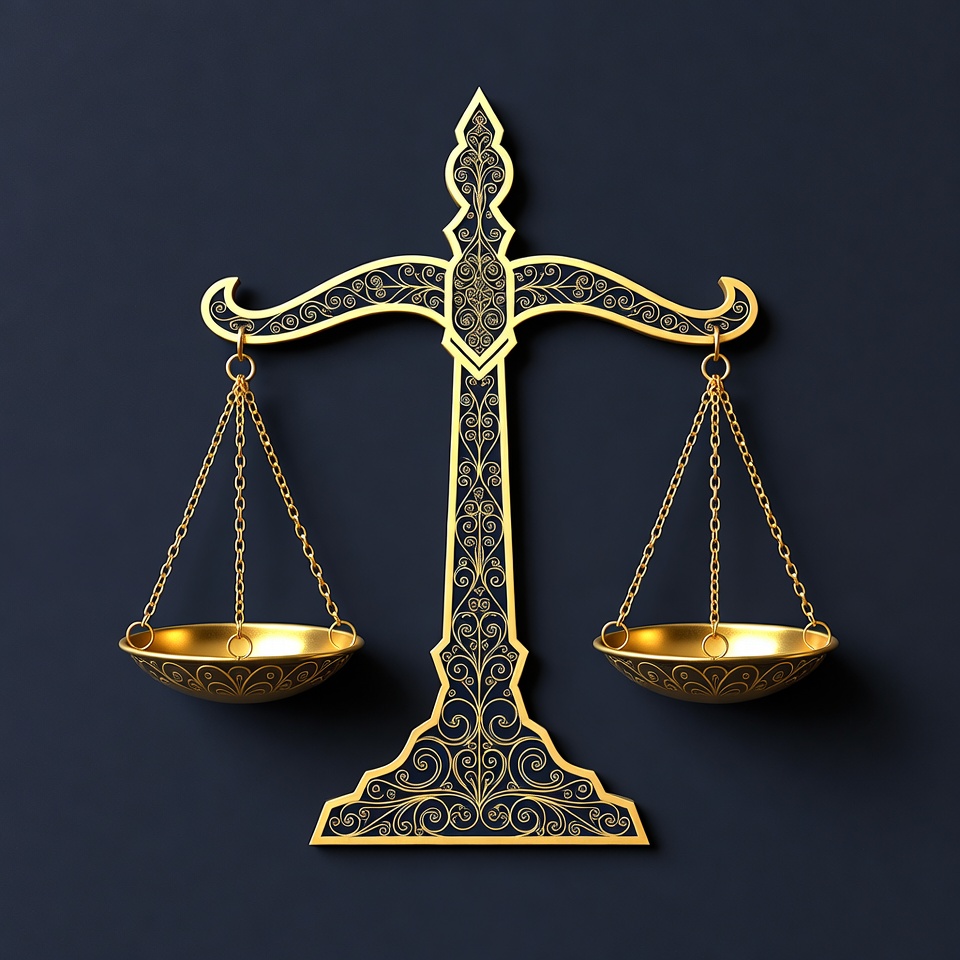 Golden Scales of Justice Symbol Golden Scales of Justice Symbol