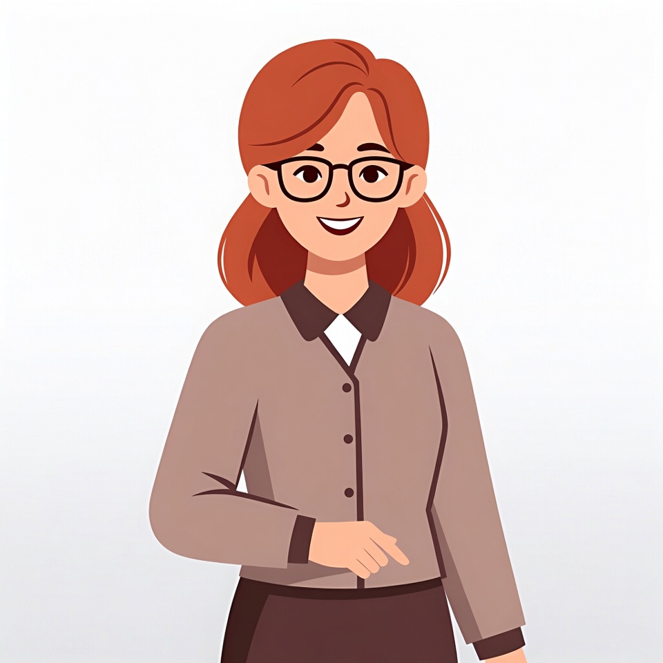 Smiling redhead woman in glasses Smiling redhead woman in glasses