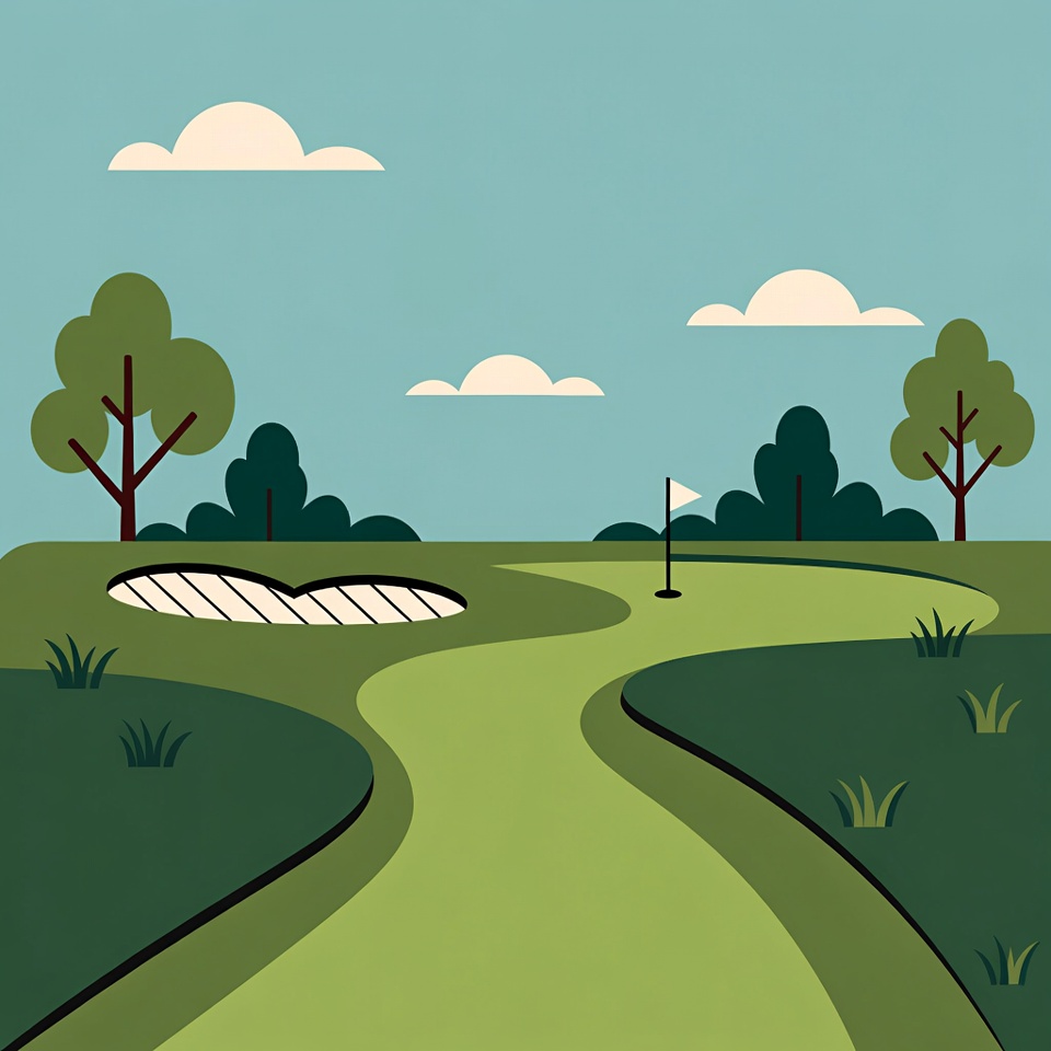 Golf Course Sand Trap Illustration Golf Course Sand Trap Illustration