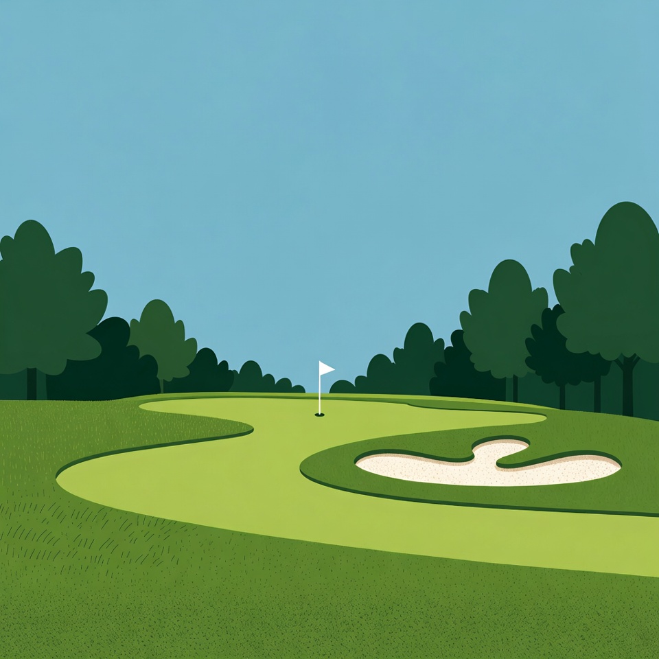 Golf Green with Sand Trap Golf Green with Sand Trap