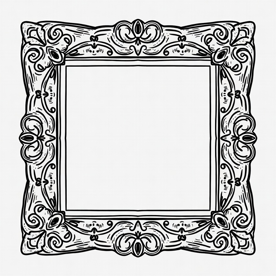 Ornate Black Frame Border Ornate Black Frame Border