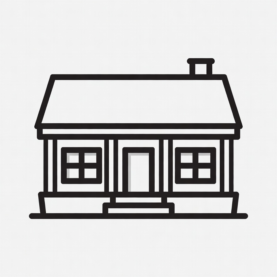 Simple House Line Icon Simple House Line Icon