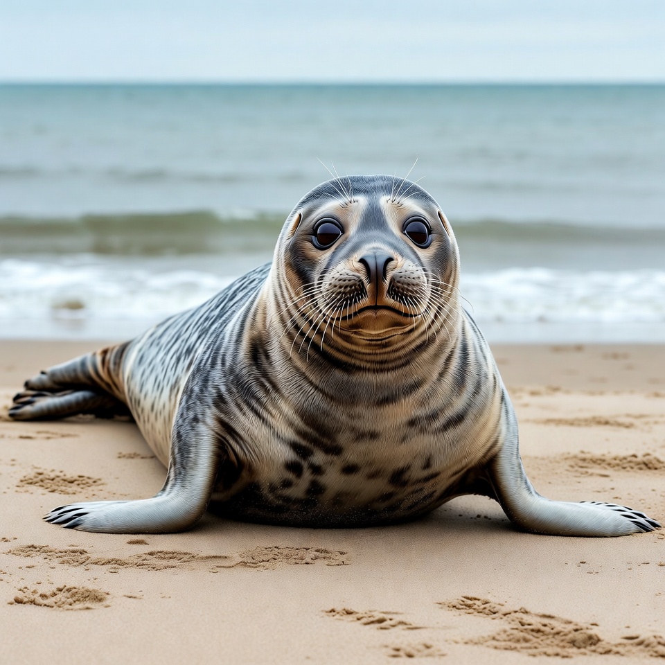 Baby seal on beach Baby seal on beach