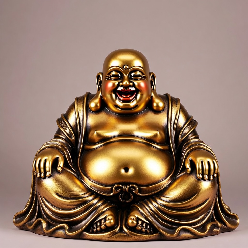 Golden Laughing Buddha Statue Golden Laughing Buddha Statue