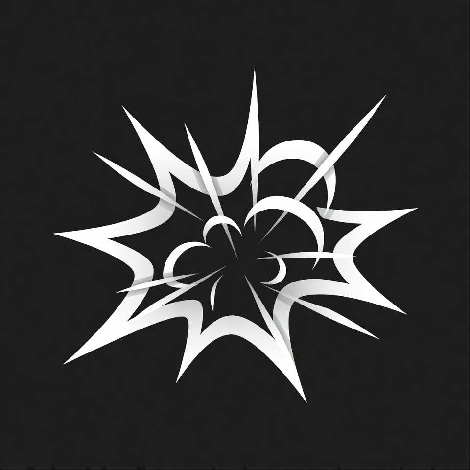 White Explosion Burst Illustration White Explosion Burst Illustration