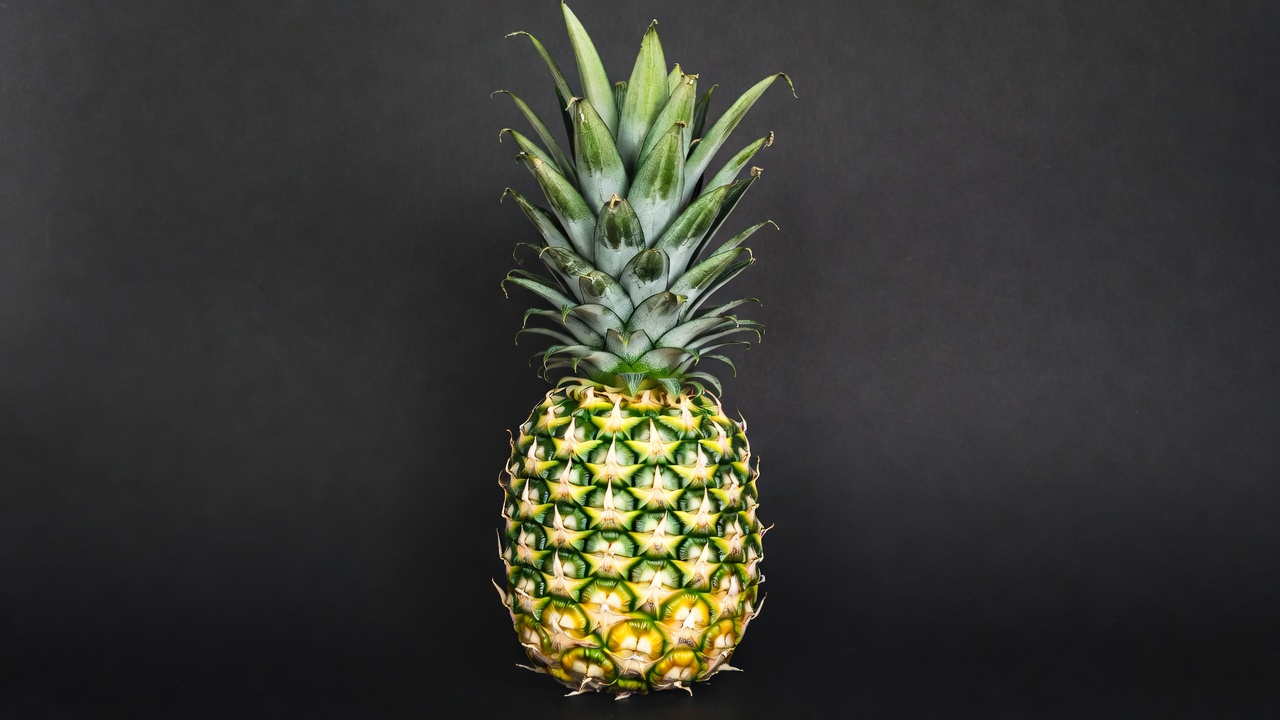 Pineapple on black background Pineapple on black background