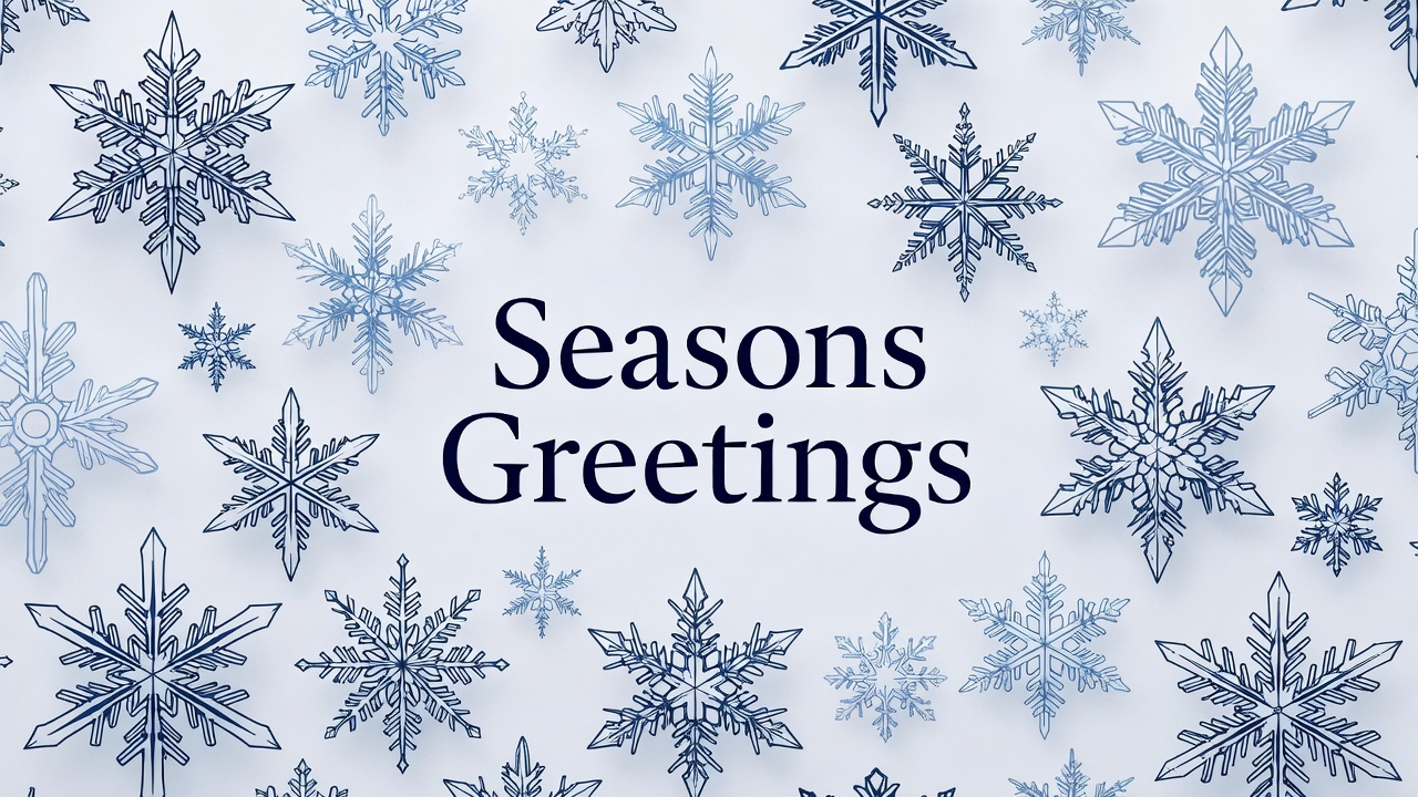 Seasons Greetings Snowflakes Background Seasons Greetings Snowflakes Background