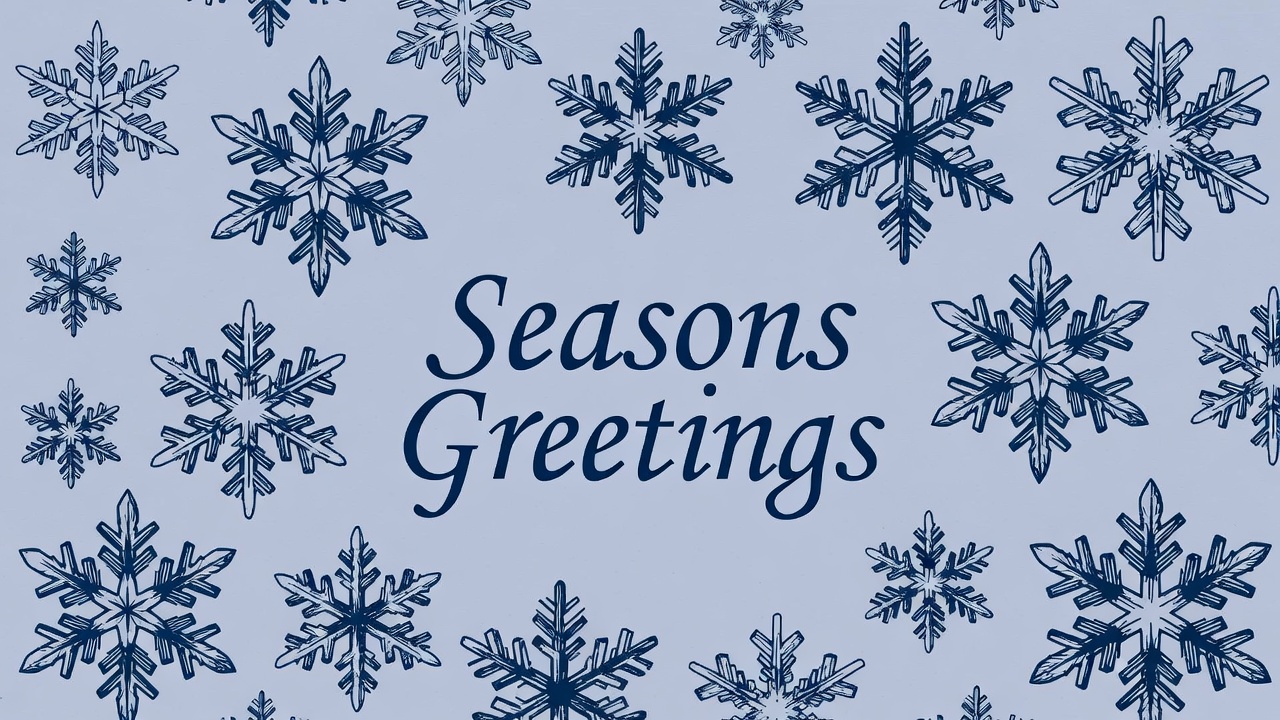 Seasons Greetings with Snowflakes Seasons Greetings with Snowflakes
