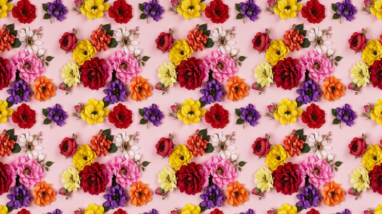 Colorful Flower Pattern Background Colorful Flower Pattern Background