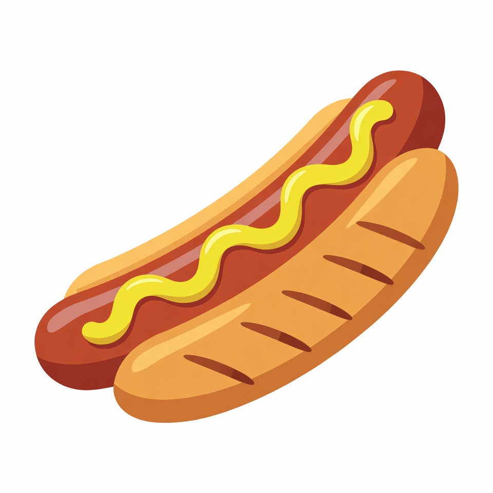 Hot dog with mustard Hot dog with mustard