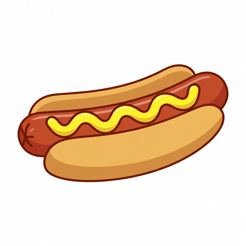 Hot Dog with Mustard Hot Dog with Mustard