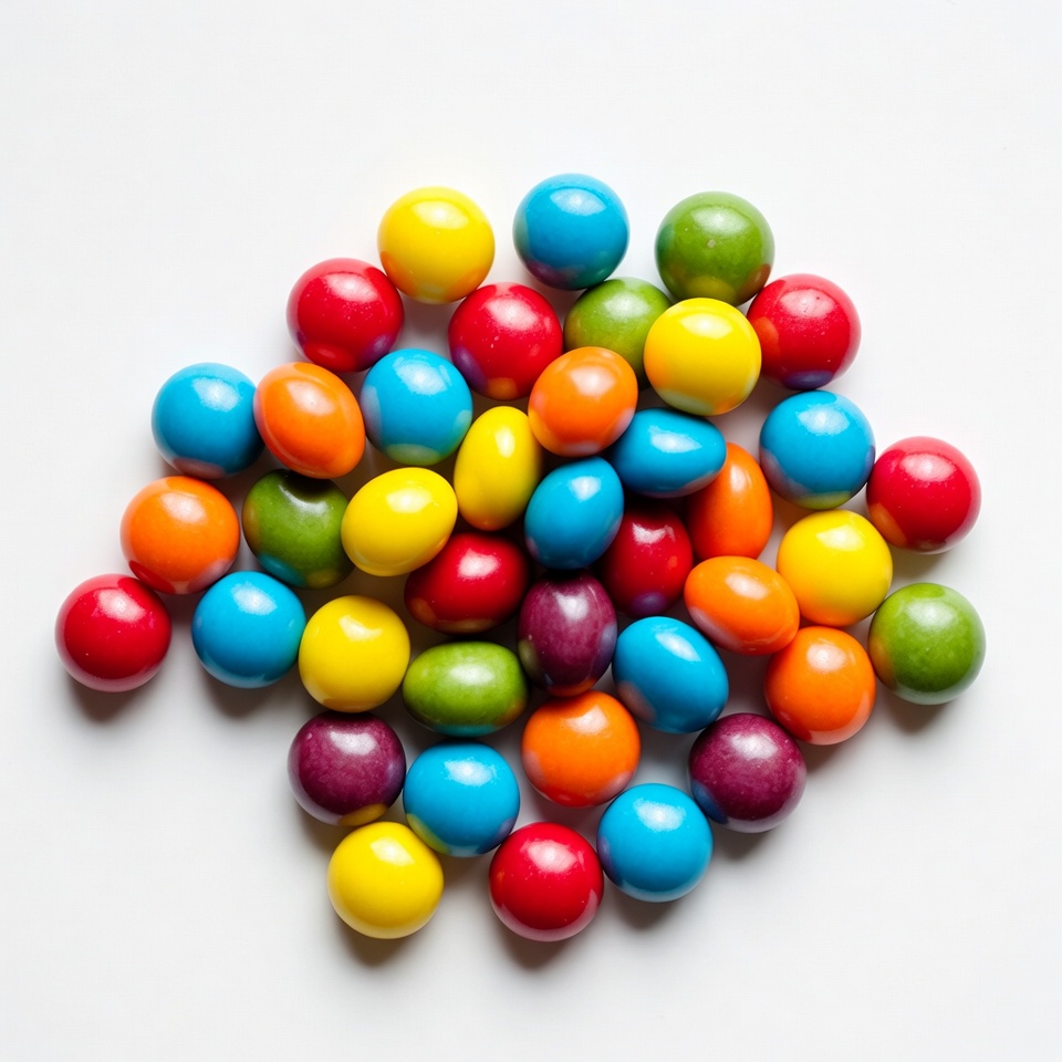 Colorful Candy Pile on White Background Colorful Candy Pile on White Background