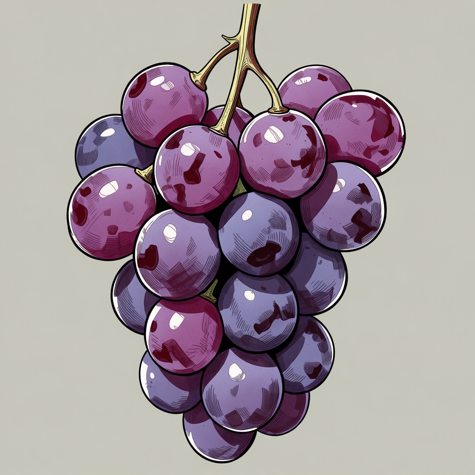 Purple grapes bunch illustration Purple grapes bunch illustration