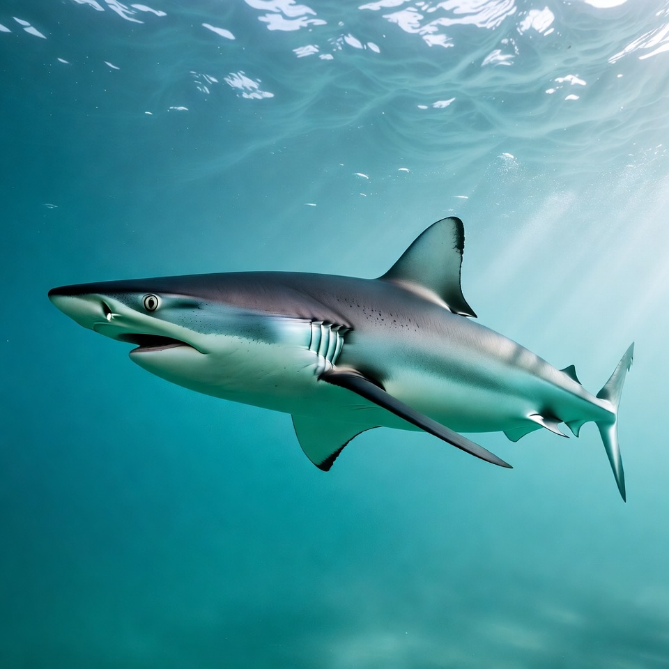 Blacktip shark swimming underwater Blacktip shark swimming underwater