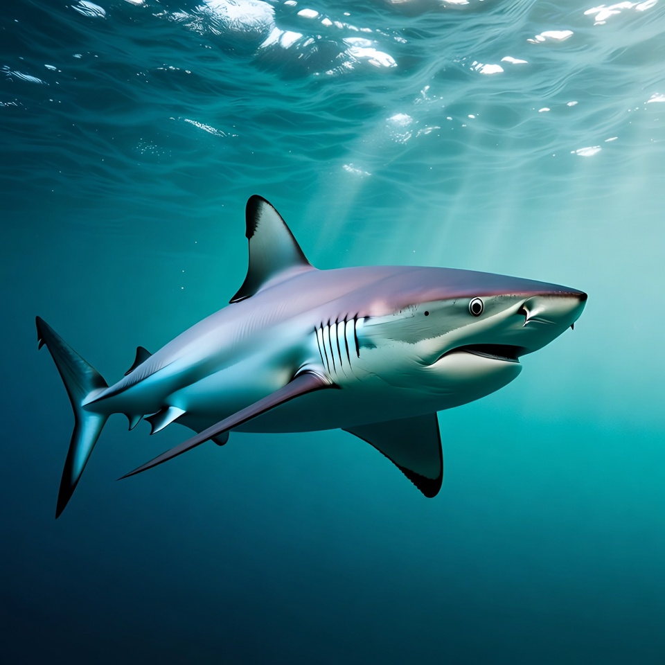 Blacktip shark swimming underwater Blacktip shark swimming underwater