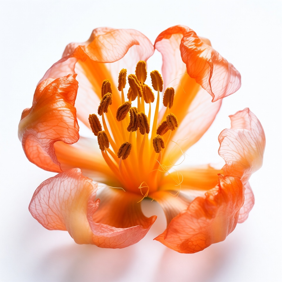 Orange Lily Flower Closeup Orange Lily Flower Closeup