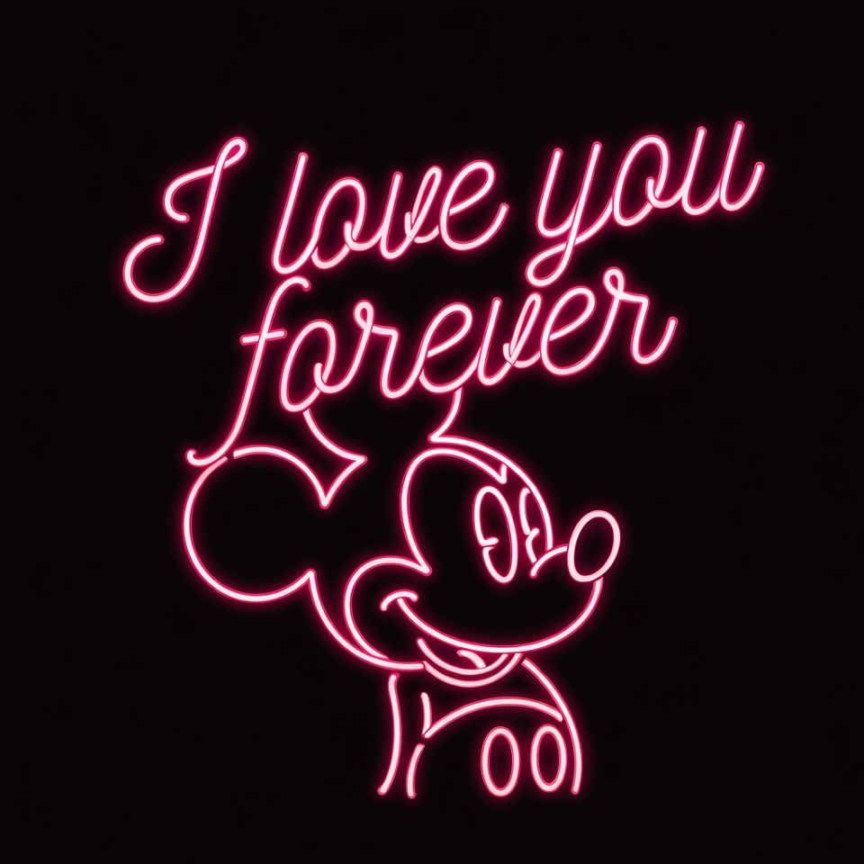 Neon Mickey Mouse I Love You Forever Neon Mickey Mouse I Love You Forever