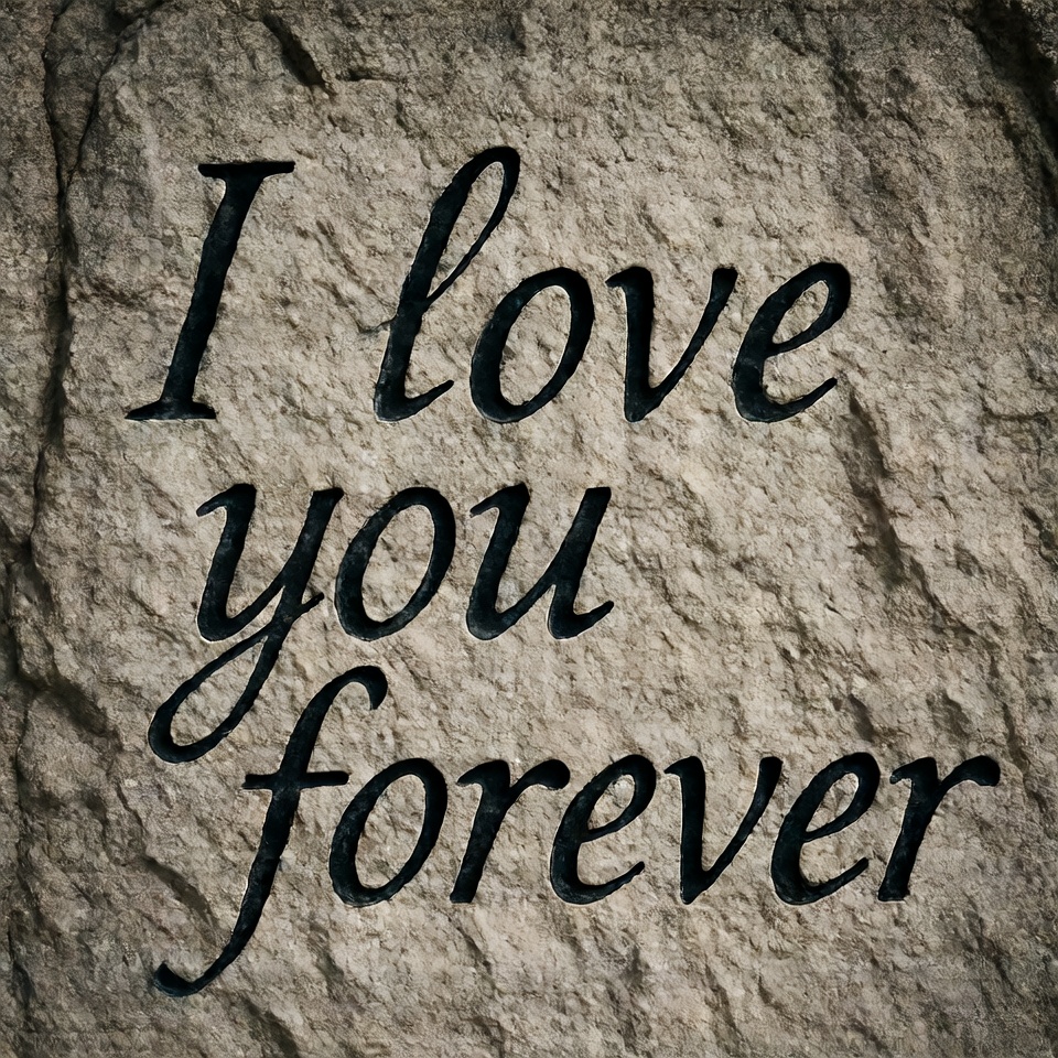 I Love You Forever on Stone I Love You Forever on Stone