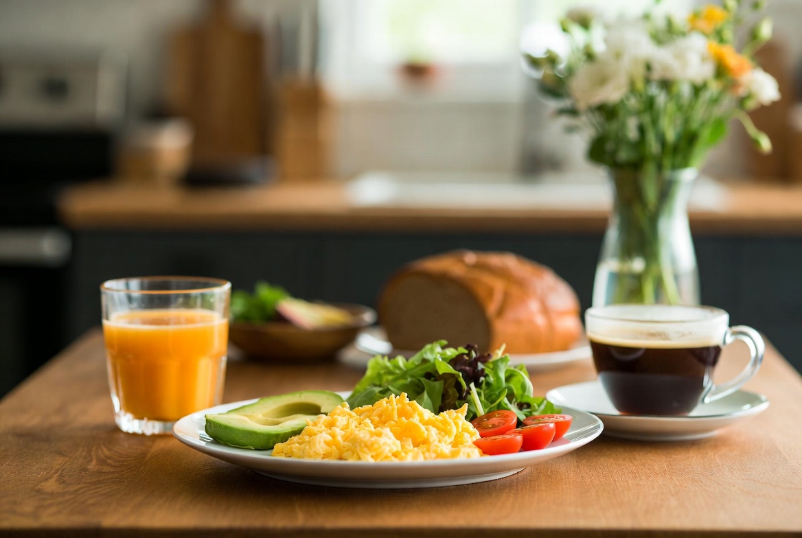 Scrambled Eggs Breakfast with Avocado Scrambled Eggs Breakfast with Avocado