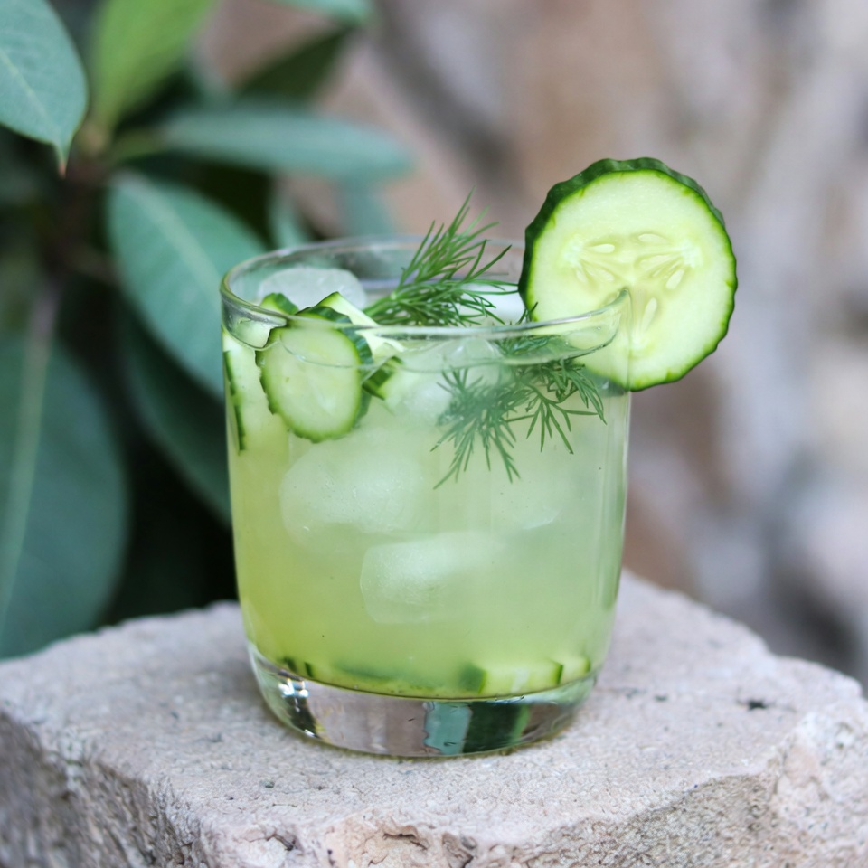 Cucumber Gimlet Cocktail with Dill Cucumber Gimlet Cocktail with Dill