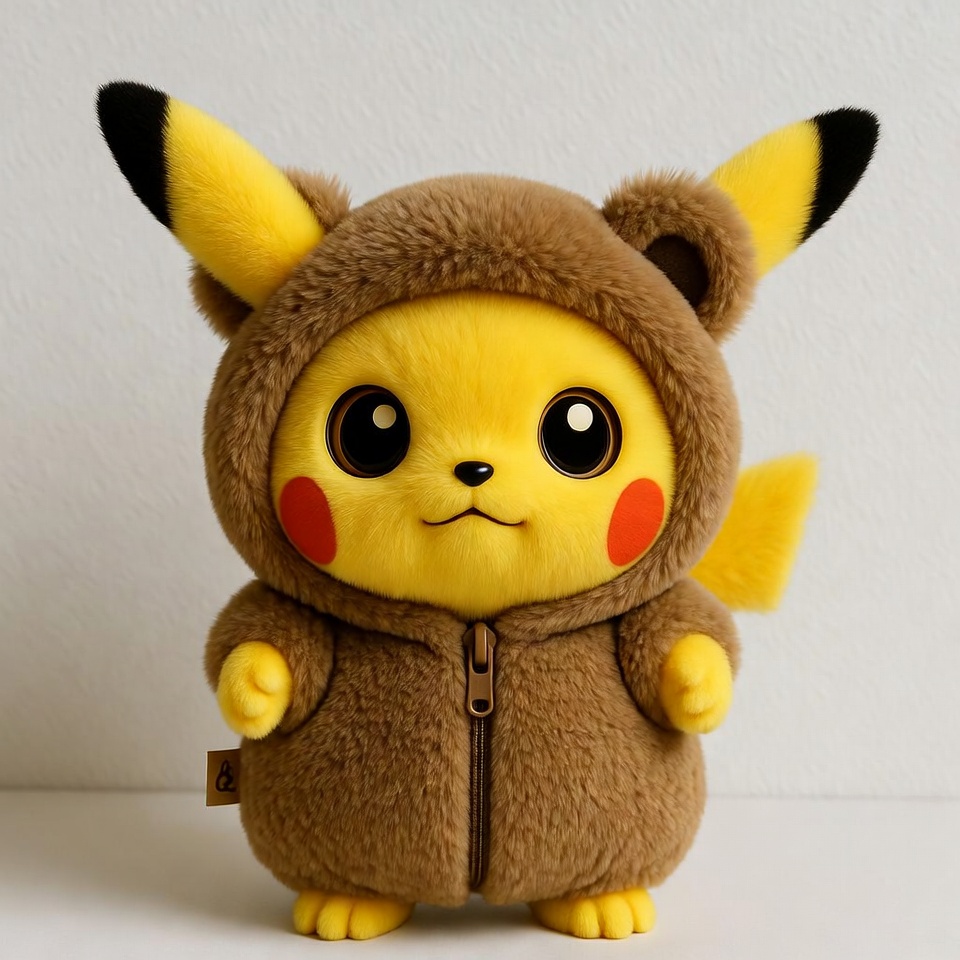 Pikachu in Brown Hoodie Pikachu in Brown Hoodie