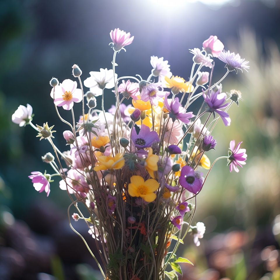 Colorful Bouquet of Daisies and Flowers Colorful Bouquet of Daisies and Flowers