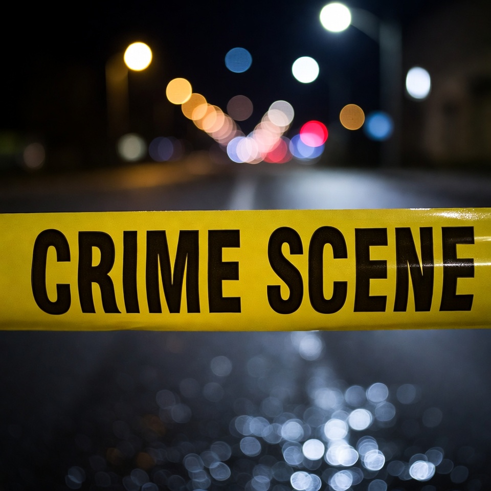 Crime Scene Tape at Night Crime Scene Tape at Night