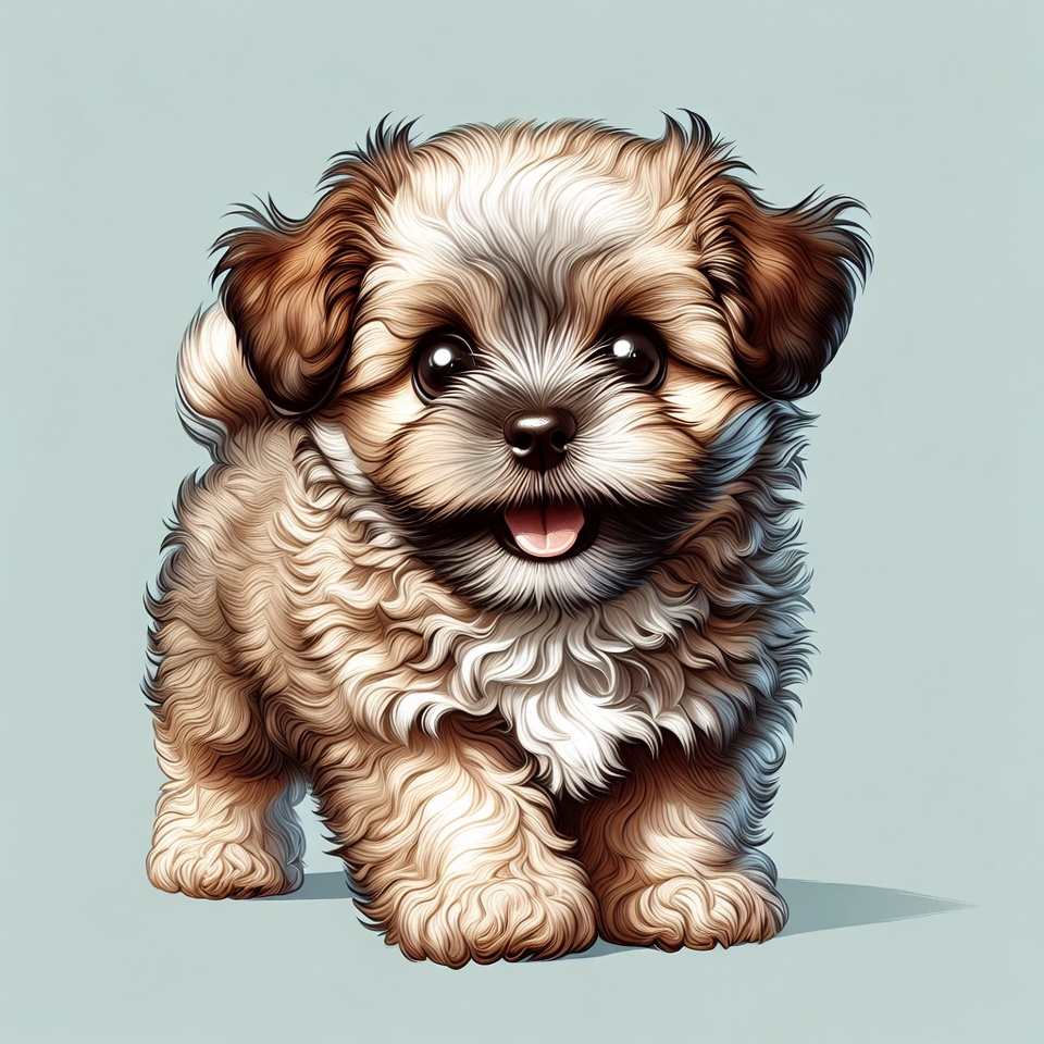 Cute Shih Tzu Puppy Illustration Cute Shih Tzu Puppy Illustration