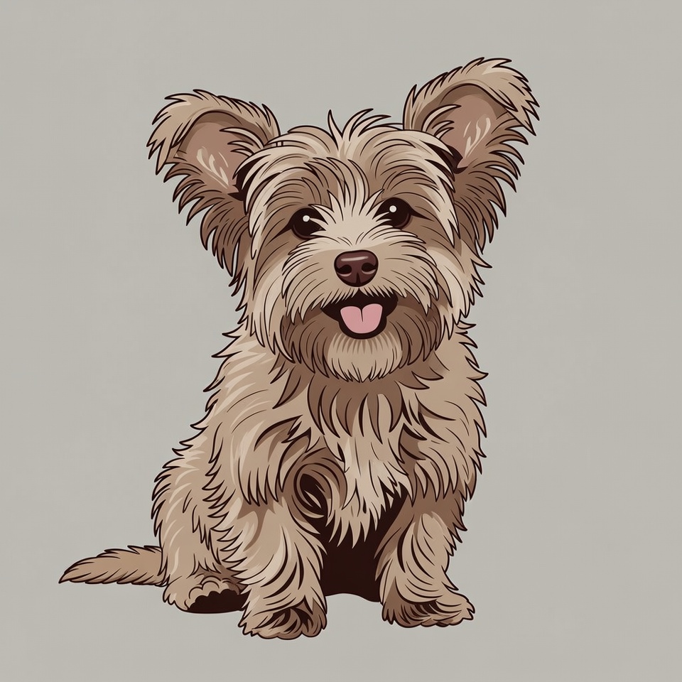 Cute Yorkshire Terrier illustration Cute Yorkshire Terrier illustration