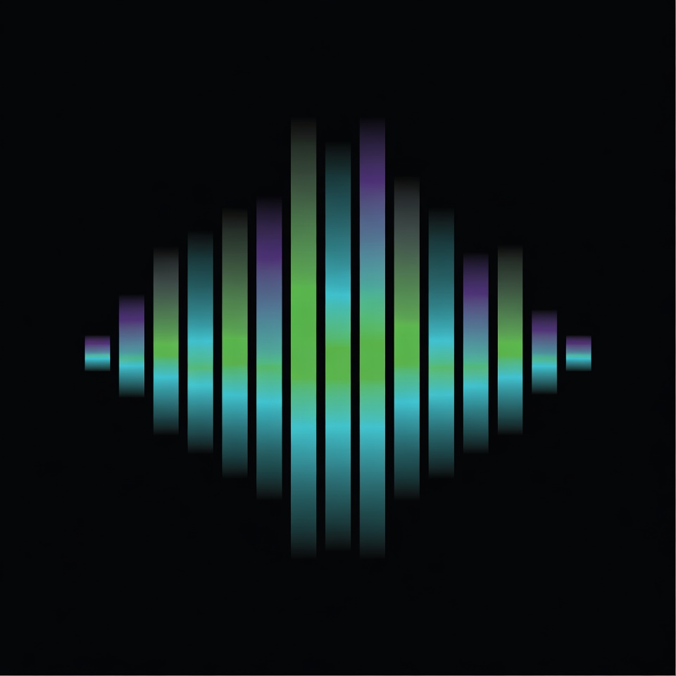 Glowing Blue Sound Wave Glowing Blue Sound Wave