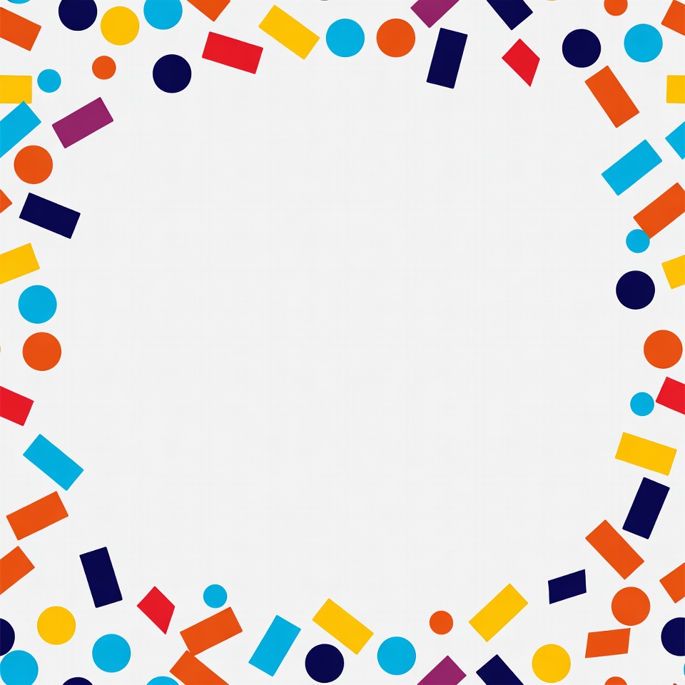 Colorful Shapes Border Background Colorful Shapes Border Background