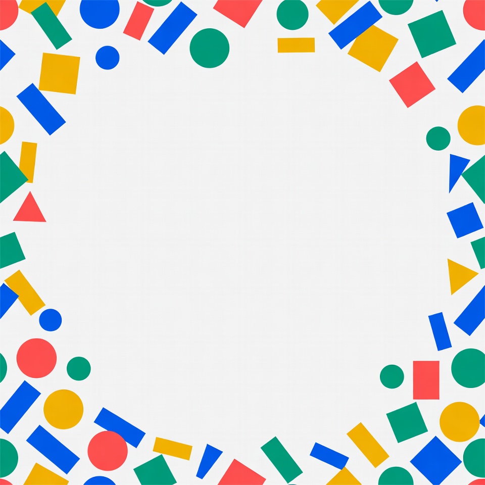 Colorful Geometric Shapes Border Colorful Geometric Shapes Border