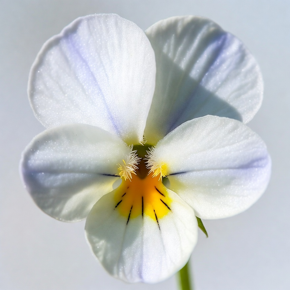 White Violet Flower with Purple Veins White Violet Flower with Purple Veins