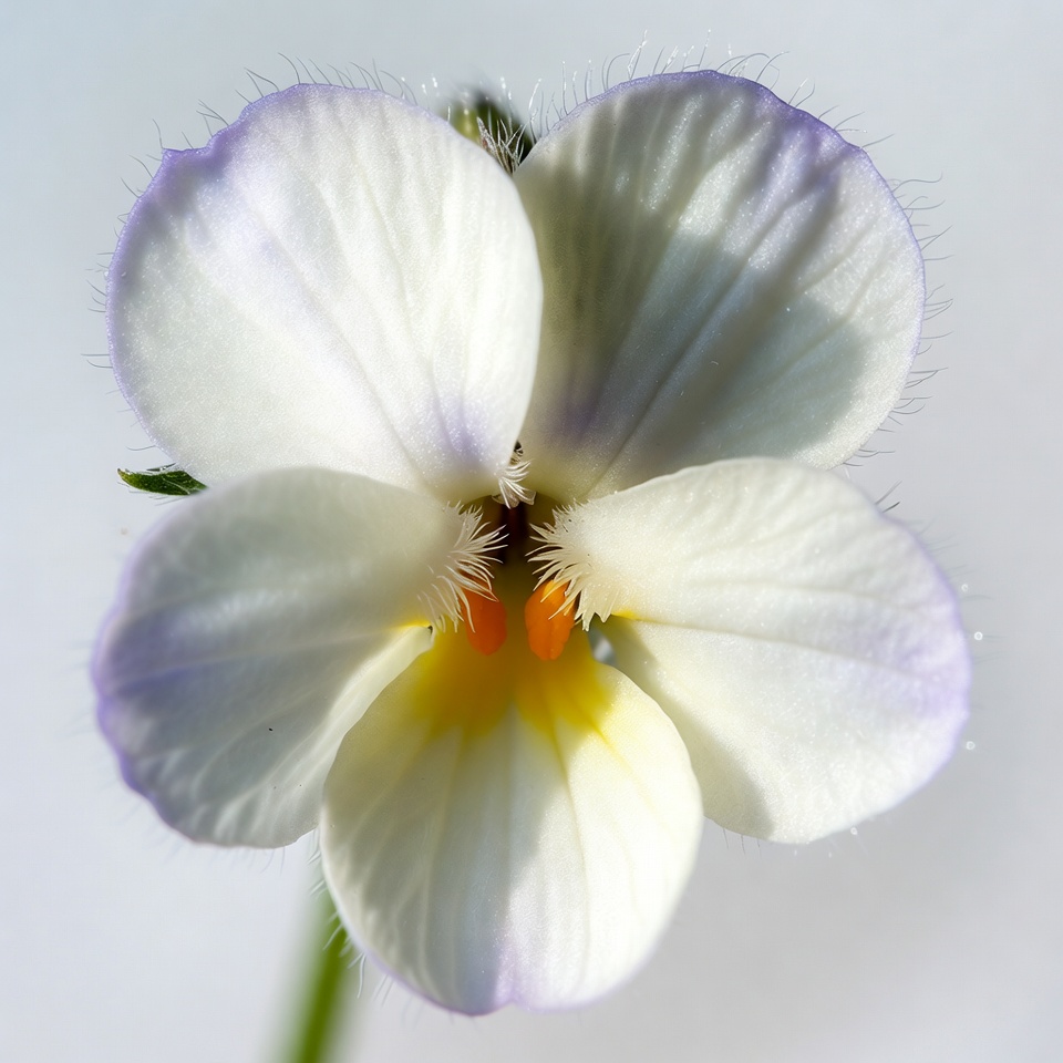 White Violet Flower Closeup White Violet Flower Closeup