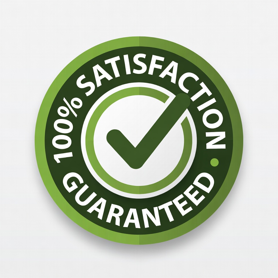100% Satisfaction Guaranteed Green Badge 100% Satisfaction Guaranteed Green Badge