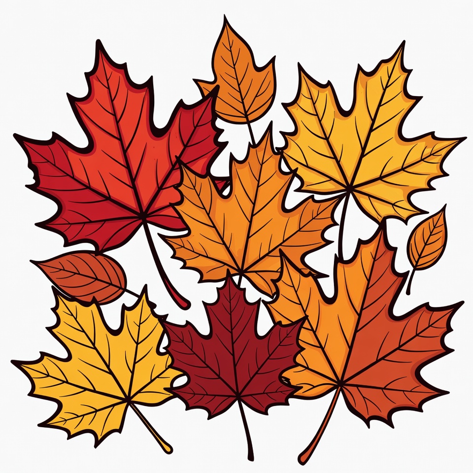 Colorful Autumn Maple Leaves Clipart Colorful Autumn Maple Leaves Clipart