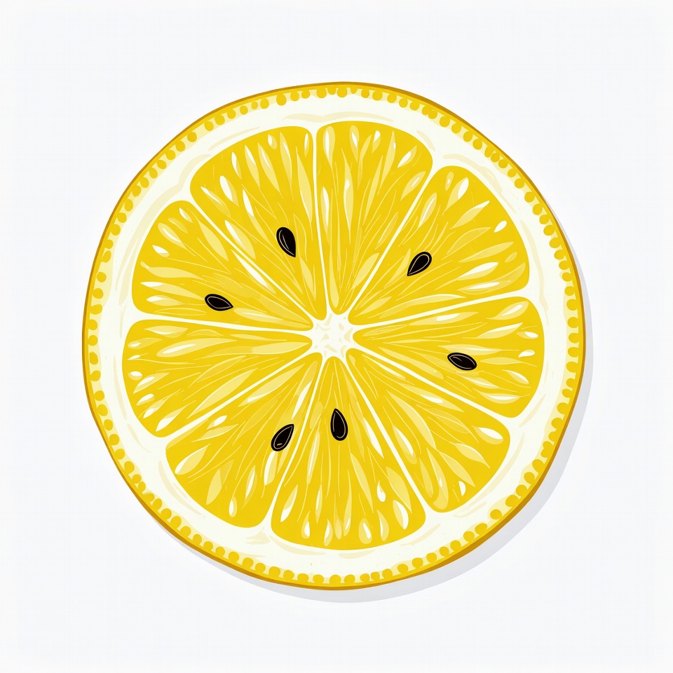 Sliced Lemon Illustration Sliced Lemon Illustration