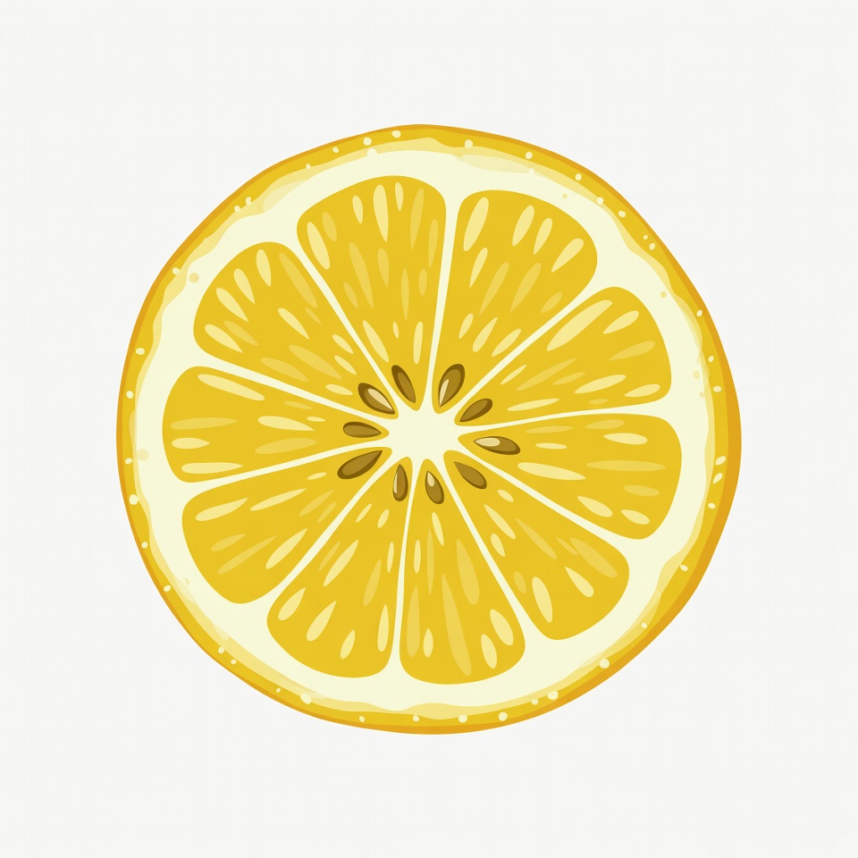 Sliced Lemon Illustration Sliced Lemon Illustration