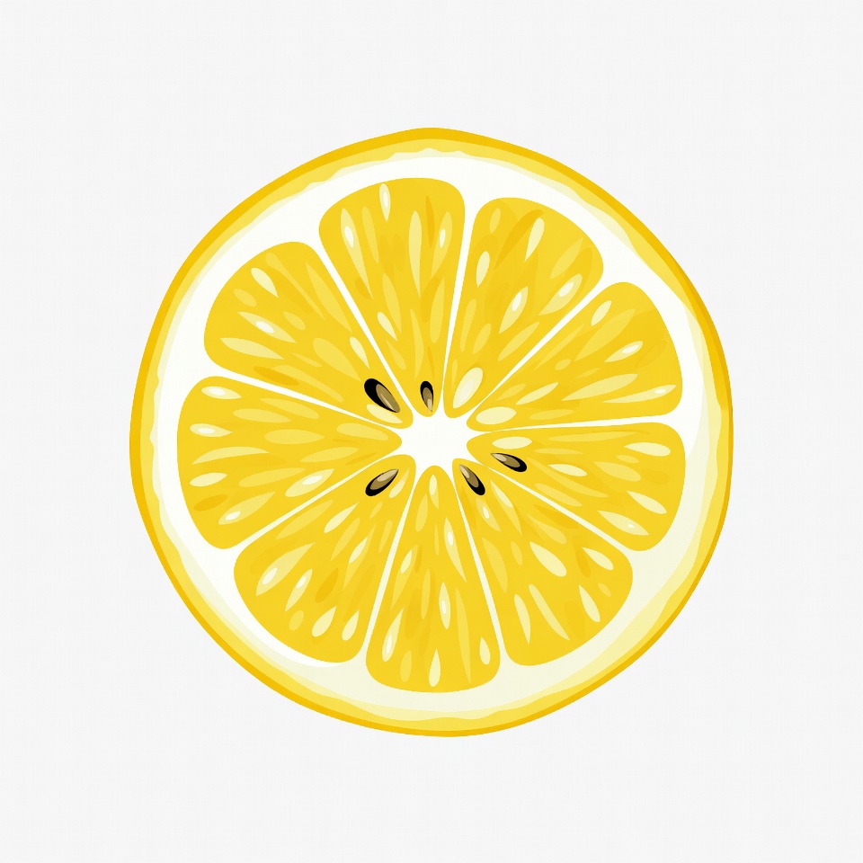 Sliced Lemon Illustration Sliced Lemon Illustration