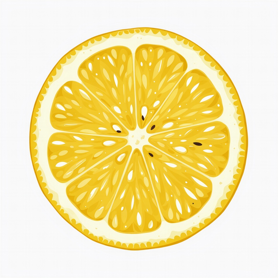 Sliced Lemon Illustration Sliced Lemon Illustration