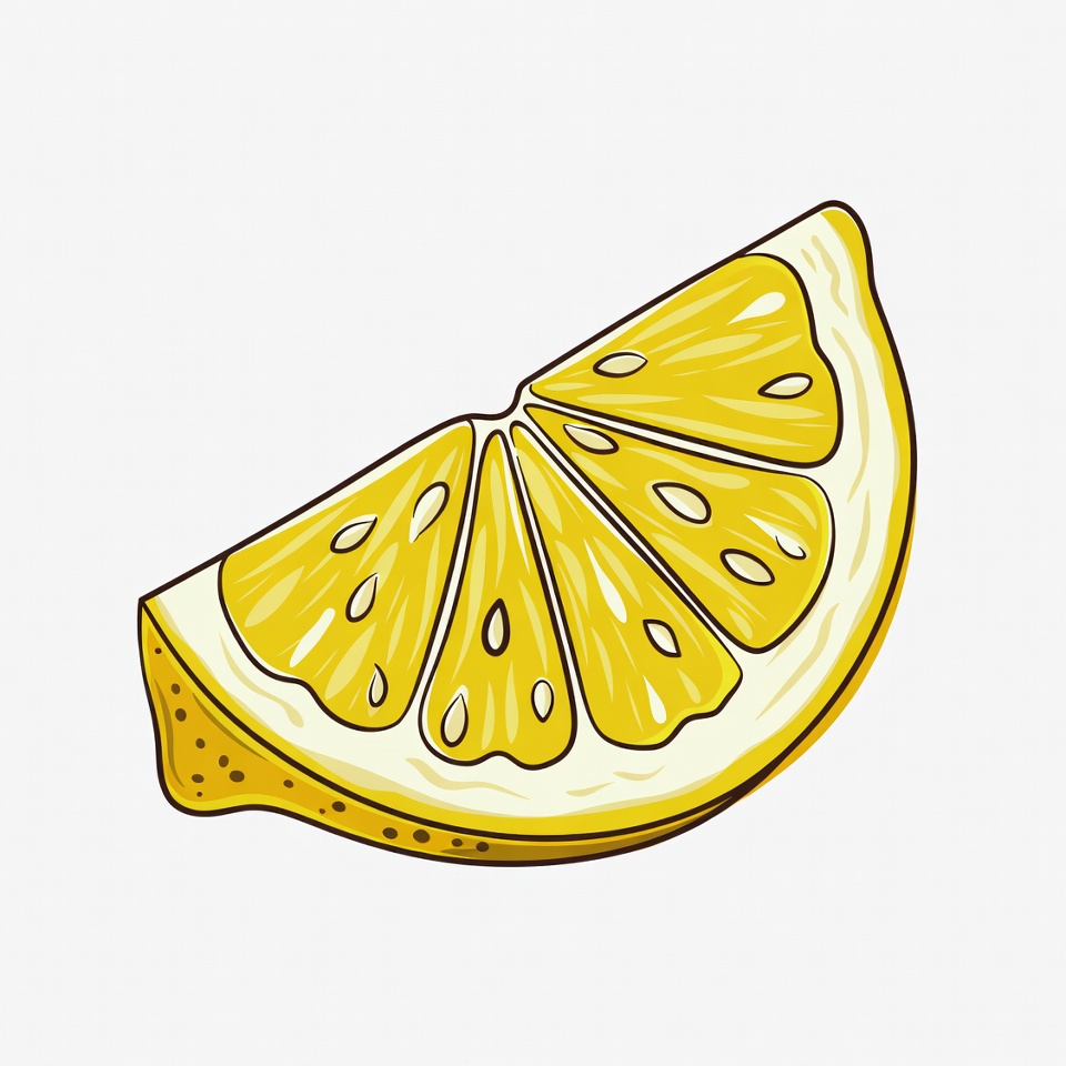 Sliced Lemon Illustration Sliced Lemon Illustration