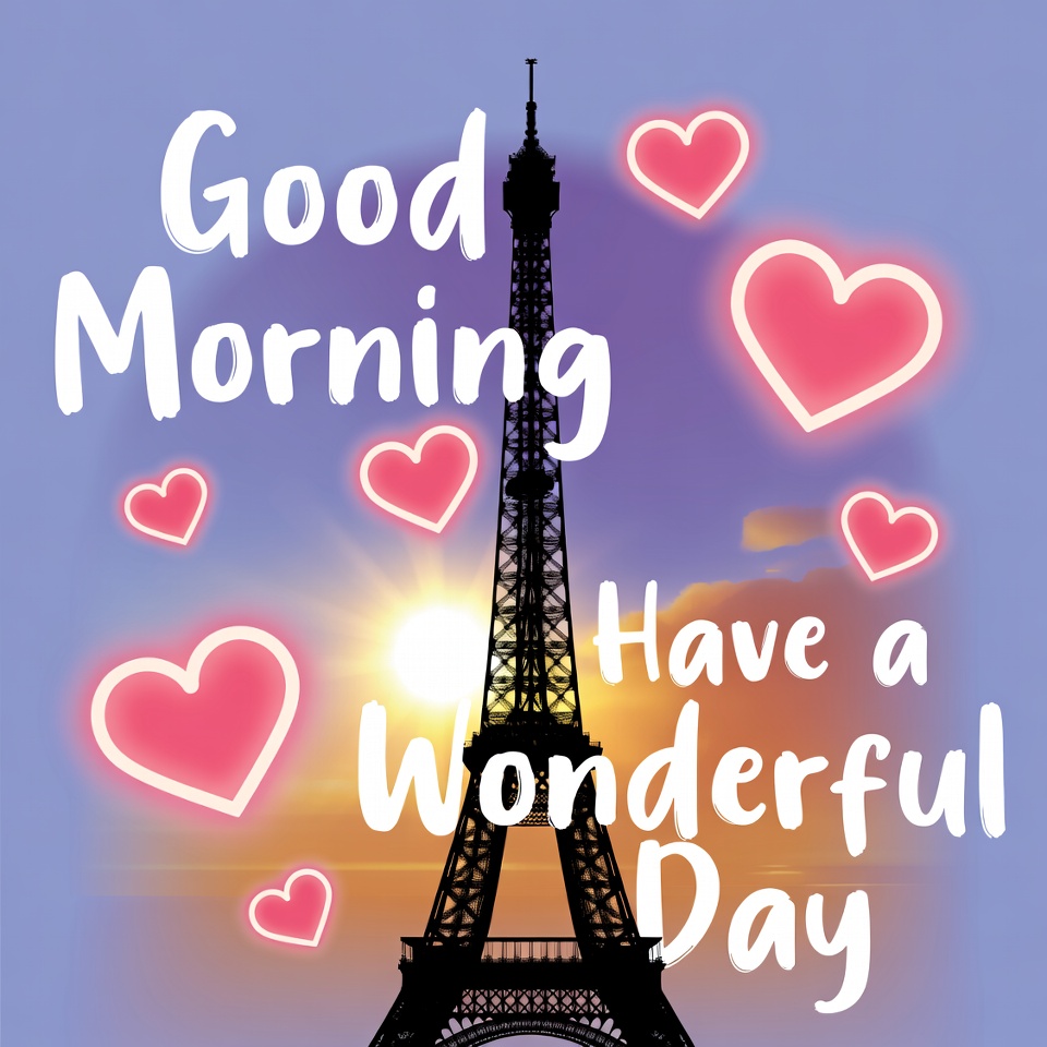 Good Morning Eiffel Tower Hearts Good Morning Eiffel Tower Hearts
