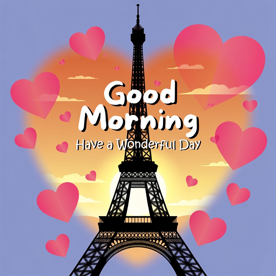 Eiffel Tower Good Morning Hearts Eiffel Tower Good Morning Hearts