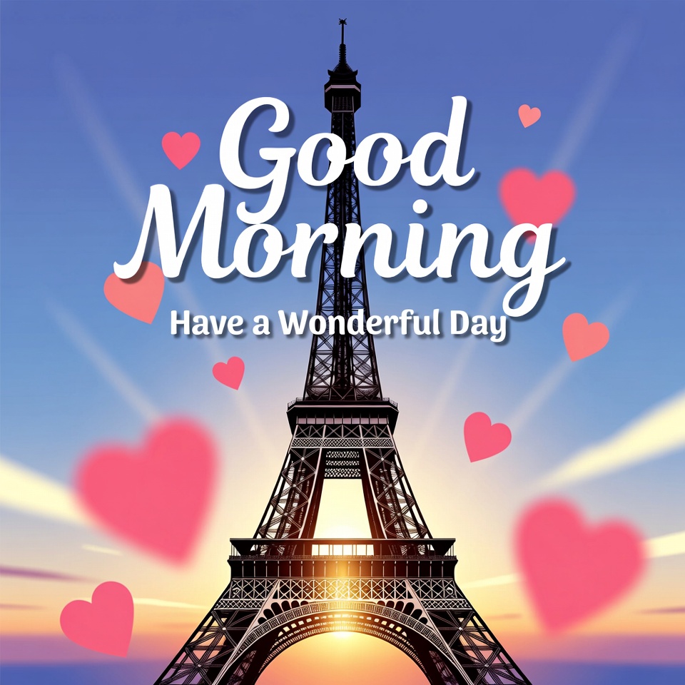 Eiffel Tower Good Morning Hearts Eiffel Tower Good Morning Hearts